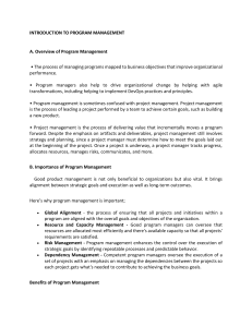 Introduction to Program Management: A Comprehensive Guide