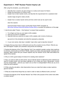Nuclear Fission Lab: PhET Simulation Experiment