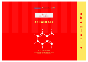 IGCSE Chemistry Mark Scheme 2023