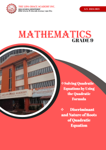 Quadratic Equations: Formula & Discriminant - Grade 9 Math