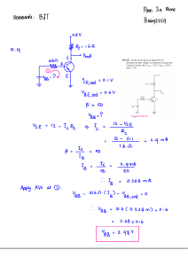 BJT Circuit Analysis: Homework Assignment