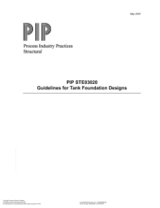 Tank Foundation Design Guidelines - PIP STE03020