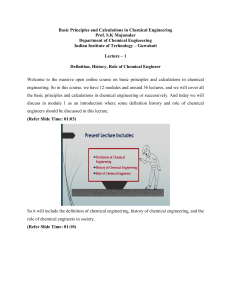 Chemical Engineering: Definition, History, Role