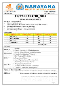 NEET Model Exam Paper: Physics, Chemistry, Biology