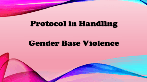 GBV Handling Protocol: Arrest, Charges, & Documentation