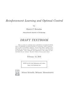 Reinforcement Learning & Optimal Control Textbook Draft