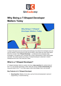 T-Shaped Developer: Why It Matters in Today's Tech