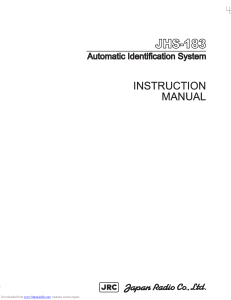 JHS-183 AIS Instruction Manual