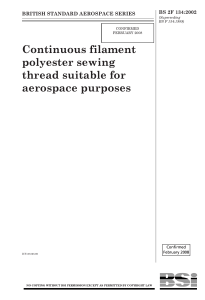 Aerospace Polyester Sewing Thread Standard BS 2F 134