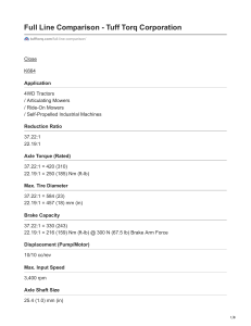 Tuff Torq K664 & KTM-13 Transmission Specs | Full Line Comparison