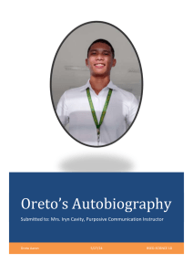 Oreto Aaron's Autobiography: A Personal Journey