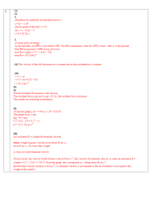 Physics Problem Solution: Motion & Air Resistance