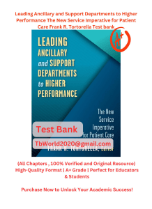 Healthcare Management Test Bank: Language Services & Interpretation