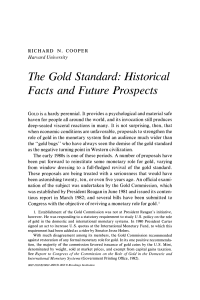 Gold Standard: Historical Facts & Future Prospects