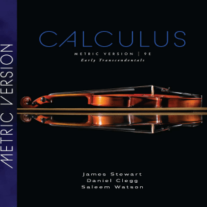 Calculus Early Transcendentals Metric Version 9E