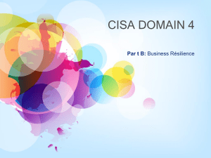 CISA Domain 4: Negotium Resilientiae Praesentatio