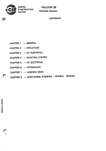 Falcon 20 Training Manual: Aircraft Systems Overview