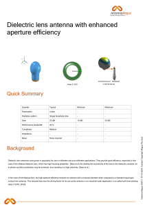 Dielectric Lens Antenna: Enhanced Aperture Efficiency