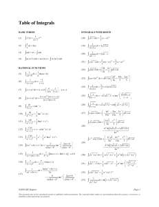 IntegralTable