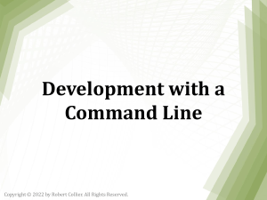 Command Line Development: Cycle & File Structure