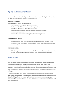 Piping and Instrumentation: Course Introduction