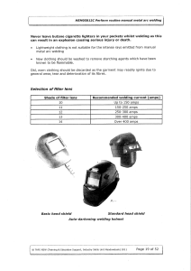 Manual Metal Arc Welding Training: Safety & Lens Selection