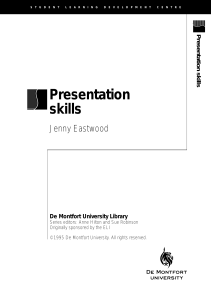 Presentation Skills: A Guide to Effective Public Speaking