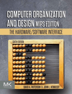 Computer Organization and Design: Hardware/Software Interface