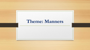 Manners: Etiquette & Polite Behavior Presentation