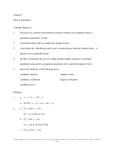 Interval Estimation Solutions Manual