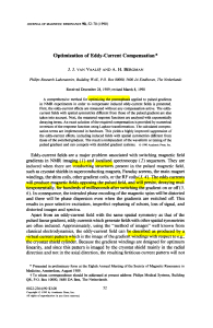 Eddy-Current Compensation in NMR: Optimization Methods