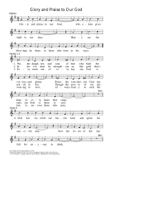 Glory and Praise to Our God Sheet Music