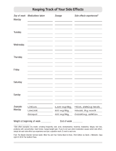 Bipolar Disorder: Tracking Mood, Meds & Side Effects