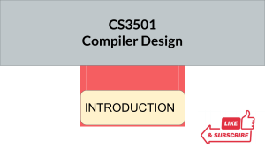 Compiler Design: Introduction & Language Processing