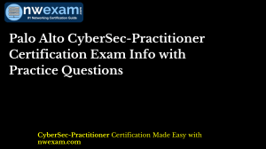 Palo Alto CyberSec-Practitioner Exam: Practice Questions