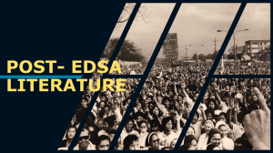 Post-EDSA Literature: History, Writers, and Publications