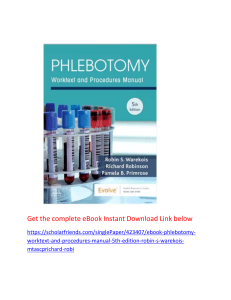 Phlebotomy Textbook: Procedures, Safety, and Techniques