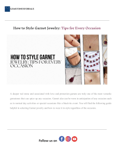 How to Style Garnet Jewelry: Tips for Every Occasion