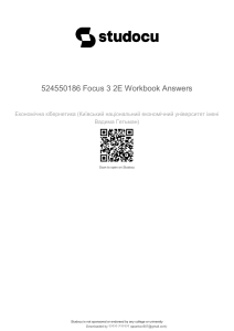 Focus 3 2E Workbook Answer Key