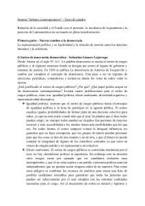 Democracia y Sorteo: Debates Contemporáneos en América Latina