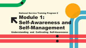 Self-Awareness & Management: Module for College Students