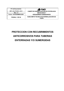 Estándar PEMEX NRF-026 Recubrimiento Anticorrosión Tuberías