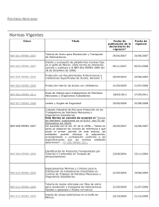 Normas PEMEX: Tuberías, Seguridad y Protección Ambiental