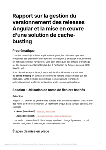 Rapport Versionnement et Cache-Busting Angular