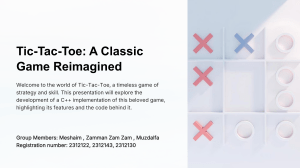 Tic-Tac-Toe in C++: Game Development Presentation