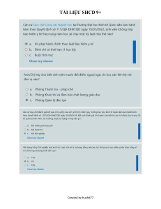 University Regulations Quiz