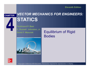 Equilibrium of Rigid Bodies: Statics Presentation