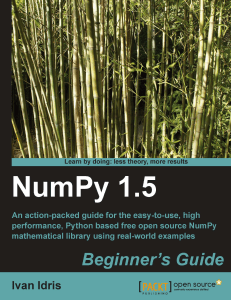 NumPy 1.5 Beginner's Guide: Python Mathematical Library