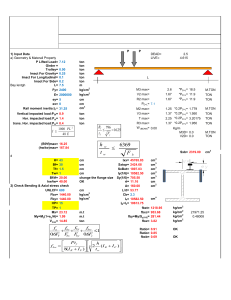 Girder Structural Analysis Calculation Sheet