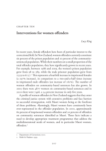 Interventions for Women Offenders: A Criminology Chapter